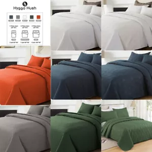 Hygge Hush Comforter Set 3 PCS Quilts with Shams All Season Reversible Comforter - Picture 1 of 56