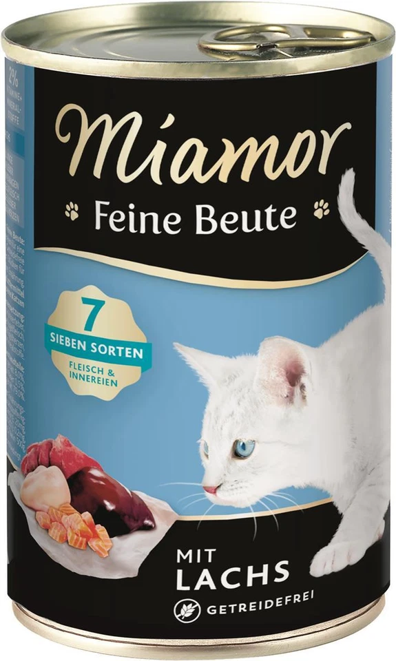 Miamor Feine Beute Lachs 12x 400 g Nassfutter Feuchtnahrung Katzenfutter - Bild 1 von 1