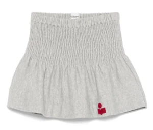Isabel Marant Etoile - Short Skirt Model Pacifica Cotton Gray Red 40 - New - Picture 1 of 5