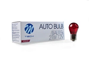 JUEGO DE BOMBILLAS PY21W 12V/21W Rojo S25 10 PIEZAS Bayoneta M-TECH Z59 - Imagen 1 de 3