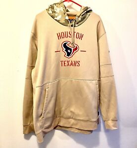 Nike Houston Texans Men's NFL Salute to Service Tan Hoody Size 3 X L Great Cond.