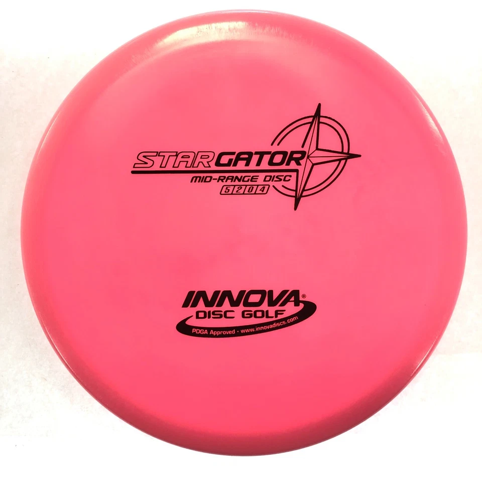 DISC GOLF INNOVA STAR GATOR OVERSTABLE MID-RANGE DRIVER 171g PINK W/ BLACK FOIL - Image 1 of 1