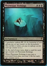 Phyrexian Etchings FOIL Coldsnap NM Black Rare MAGIC CARD (ID# 196309) ABUGames