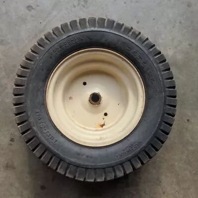 Rear Wheel and Tire 20X8.00-10 white rim 1" hub - Image 1 of 4