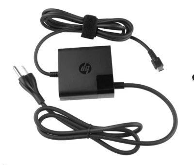Cargador de computadora portátil HP 65W USB-C genuino adaptador de CA - vendedor de EE. UU. envío rápido Foto 1 de 4