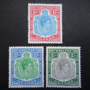 GB 1937 Stamps MNH British KUT Uganda Poll Tax Duty Revenue set UK . - Picture 1 of 2