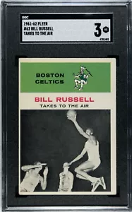 SGC 3 VG 1961 FLEER BILL RUSSELL #62 CELTICS ACTION HOF 81401 ROOKIE - Picture 1 of 2