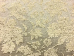 QUALITY TRADITIONAL FLORAL PALE GOLD DAMASK UPHOLSTERY CURTAIN FABRIC MATERIAL! - Picture 1 of 5