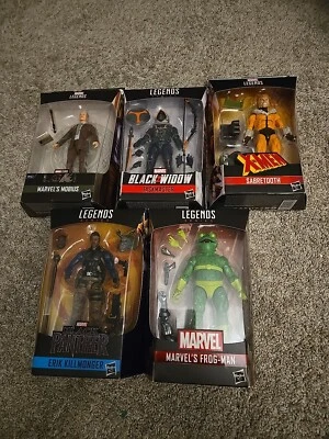 Marvel Legends 5 Action Figure Lot Bundle Sabre Mobius Task Killmonger Frog-Man - Image 1 of 4