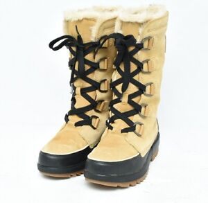 Sorel WOMEN’S TIVOLI IV TALL Winter BOOTS Sz 6.5 Wool Lined Waterproof Leather