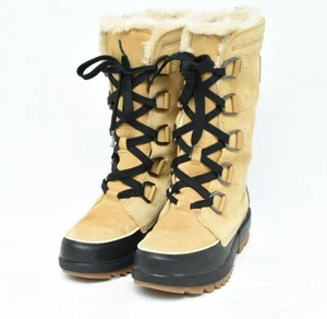 BOTAS de Invierno Sorel MUJER TIVOLI IV TALL Talla 6.5 Forradas de Lana Cuero Impermeable - Imagen 1 de 9