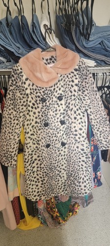 UNDERCOVER Cappotto donna MODA INTERNATIONAL by Victoria's Secret stampa leopardata rosa taglia XS