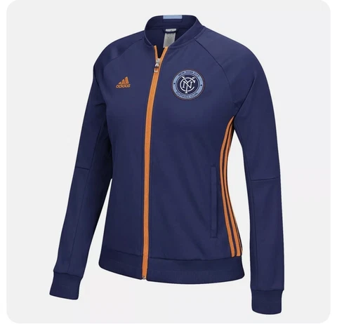 Women’s Adidas MLS New York City Football Club Anthem Track Jacket, Blue, Size L Cover