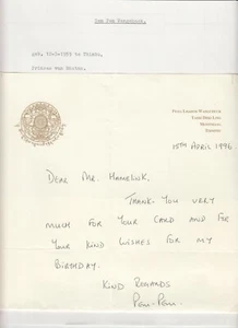 Autógrafo original de la princesa Dem Pem Wangchuk, realeza de Bután (L6370) - Imagen 1 de 1