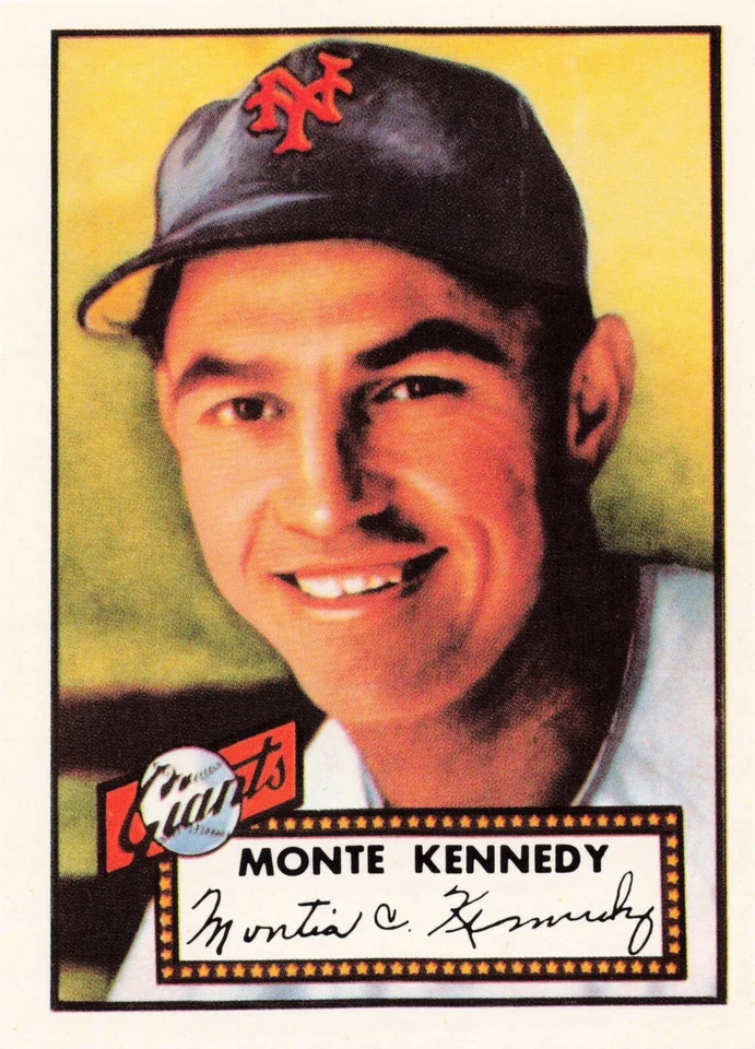 1983 Topps Baseball 1952 Reprint Monte Kennedy New York Giants #124 - Image 1 of 2
