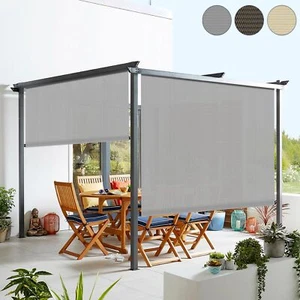 Roller Shade Roll up Shade UV Blind for Deck Porch Pergola Balcony Outdoor - Picture 1 of 27