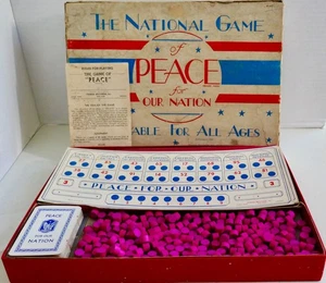 Vintage 1939-40 Pre-WWII NATIONAL GAME OF PEACE FOR OUR NATION - PARKER BROTHERS - Picture 1 of 21
