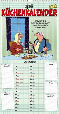LAPPAN VERLAG Uli Stein Küchenkalender 2026: Monatskalender für die Wand Uli Stein