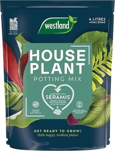 Houseplant Potting Compost Mix Enriched with Seramis, 4L. - Picture 1 of 5