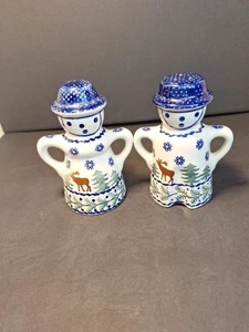 Boleslawies Polish Pottery Man And Women Salt And Pepper Shakers.  - Picture 1 of 7