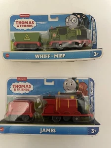 Thomas & seine Freunde motorisierter James der rote Lok Zug & Pfeife mit Hopper Truck - Bild 1 von 12