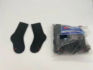 Hanes 10-Pack Cushion Crew Socks Boys Black Reinforced Comfort S Fit4.5-8.5 Shoe - Picture 1 of 3