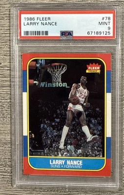 1986 FLEER BASKETBALL #78 LARRY NANCE PSA 9 MINT SUPER NICE CENTERED SPECIMEN ~~ - Image 1 of 2