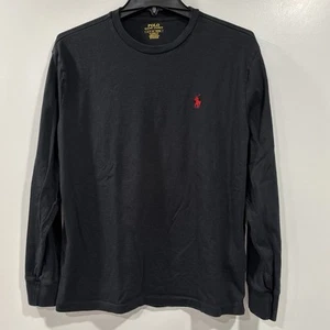 Polo Ralph Lauren Classic Fit Long Sleeve T-Shirt Black Small - Picture 1 of 7