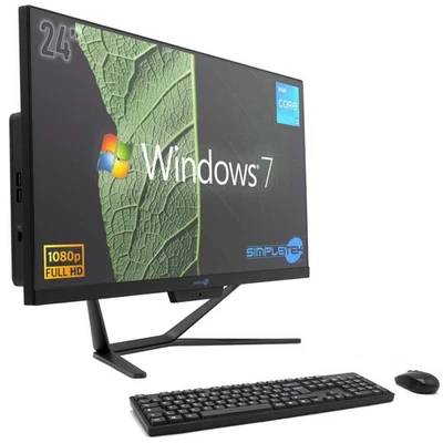 AIO ALL IN ONE I3 24" 8GB 480GB FULL HD WIN7 PC COMPUTER FISSO DESKTOP OFFICE - Image 1 of 4