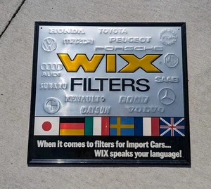 Wix Foreign Autofilter gestempelt Aluminium Werbeschild 26x24 Honda Porsche  - Bild 1 von 8
