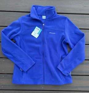 Columbia Fleece Falls II blau violett durchgehender Reißverschluss Jacke Damengröße Large - Bild 1 von 2