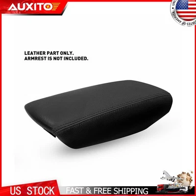 Black Leather Center Console Lid Cover Armrest Pad for Ford Escape 2017-2019 - Image 1 of 4