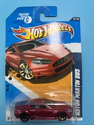 Hot Wheels Aston Martin DBS Faster Than Ever FTE Red Gold Wheels 2008 9/10 New - Image 1 of 4