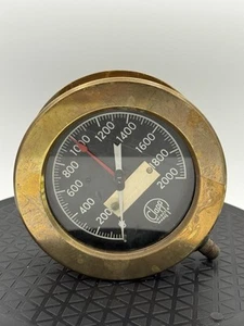 Vintage CLAPP Brass Webster Gauge MASS Heavy Brass - Picture 1 of 8