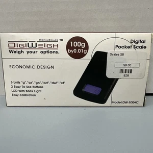 DigiWeigh Digital Electronic Pocket Scale 100 grams With Batteries- DW-100AC - Picture 1 of 2