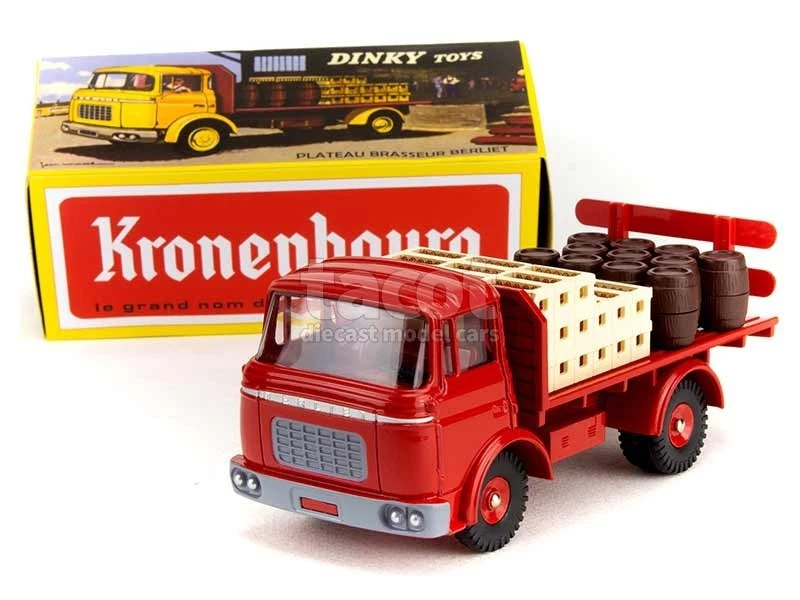  Camion Plateau Berliet Brasseur Kronenbourg Dinky Toys Atlas 1:43 588 /Neuf - Photo 1/1