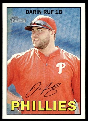 2016 Topps Heritage #47 Darin Ruf Philadelphia Phillies Baseball - Image 1 of 2