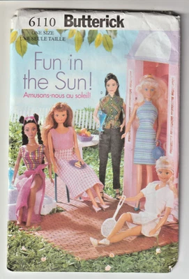 Fun in the Sun - SEWING PATTERN - Butterick #6110 - 11 1/2" Fashion Doll - Image 1 of 4