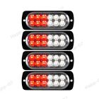4x Red White 12 LED Car Truck Emergency Warning Hazard Strobe Flash Light Bar