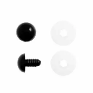 Trimits Toy Safety Eyes Packs - Solid Black - 6mm-15mm - Dolls Bears Crafts - Picture 1 of 1