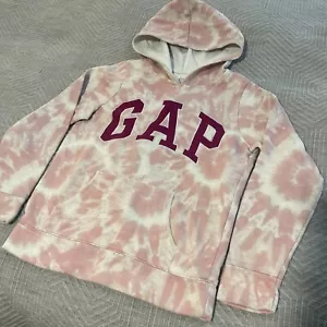 Gap Kinder Logo Hoodie Sweatshirt rosa Krawatte gefärbt 10-12 Größe - Bild 1 von 6