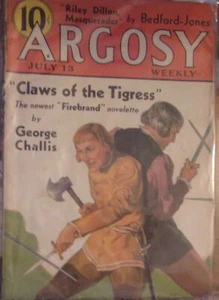 George Challis (Max Brand), Claws of the Tigress, a novelette, Argosy - Picture 1 of 1