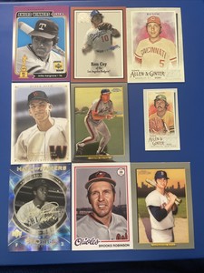 Legends & HOF Baseball Card Remake and Reprint Vintage Lot (9) Bench, Yaz, Etc.