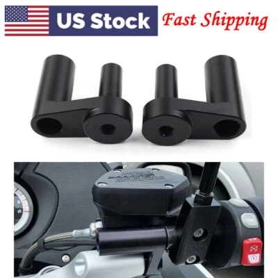 Kit elevador de manillar negro abrazadera de montaje de movimiento trasero de 1,625" para BMW R1200RT R1250RT Foto 1 de 4