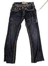 Laguna Beach Jean Co MD1008P Jeans Mens Size 31x33 5 Pocket Skulls White Thread