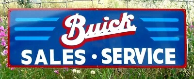 36" Hand Painted BUICK Sales Service Sign Auto Shop Garage Car Lot Pontiac / Gas - Image 1 of 4