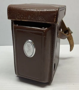 Rolleiflex Original Brown Leather Camera Case - See Pics - Picture 1 of 9