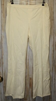 Pantalones cómodos amarillos Isaac Mizrahi delanteros planos para mujer talla 16P excelentes Foto 1 de 3