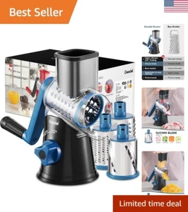Compact Rotary Cheese Grater with Suction Base - Effortless Food Prep Solution - Picture 1 of 11