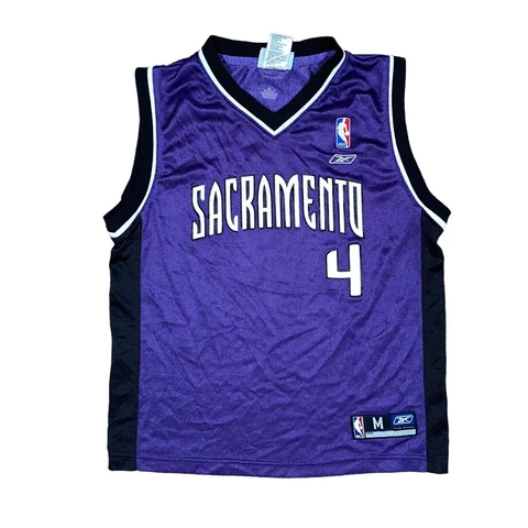 Chris Webber #4 Sacramento Kings Purple NBA Youth Reebok Jersey Size M (10-12) Cover
